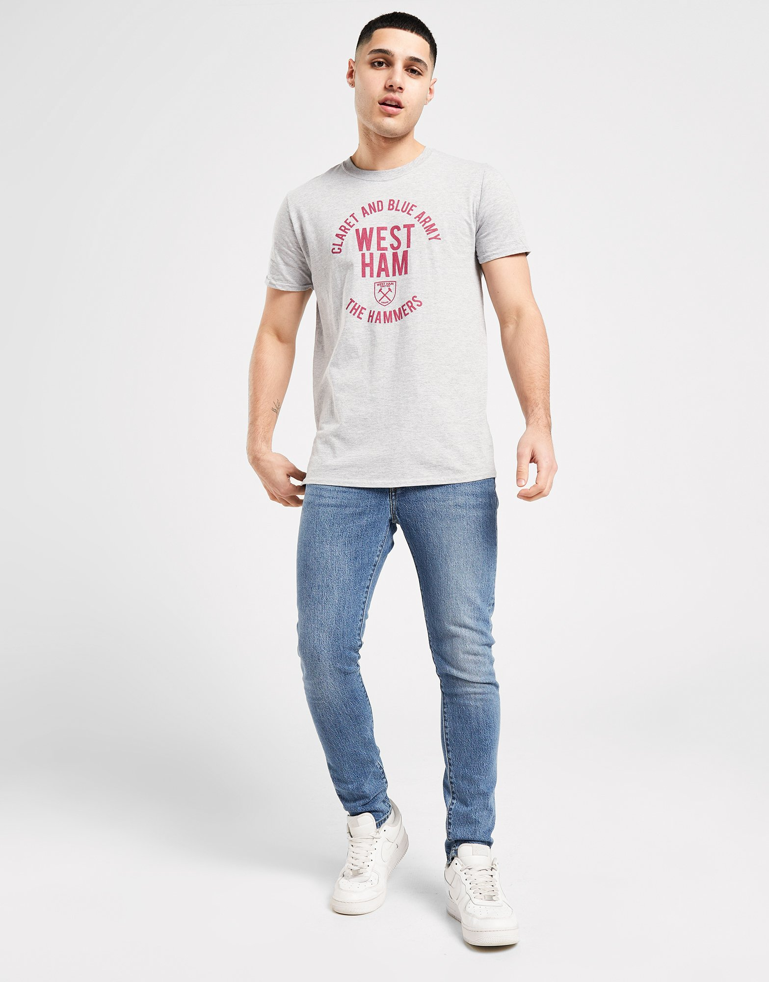 Official Team T-Shirt West Ham United FC Claret And Blue Army Homme