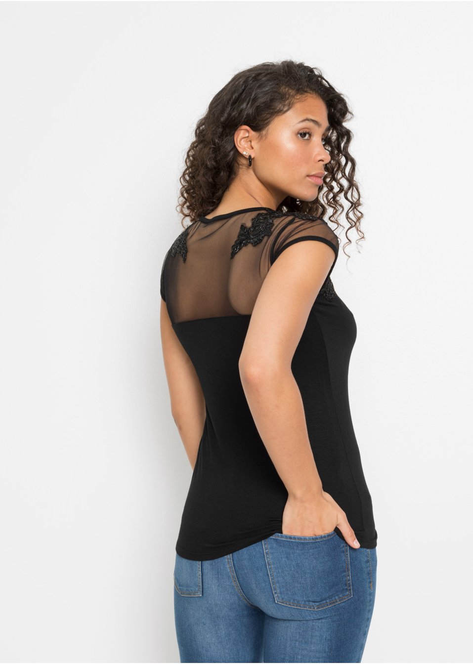 T-shirt à dentelle