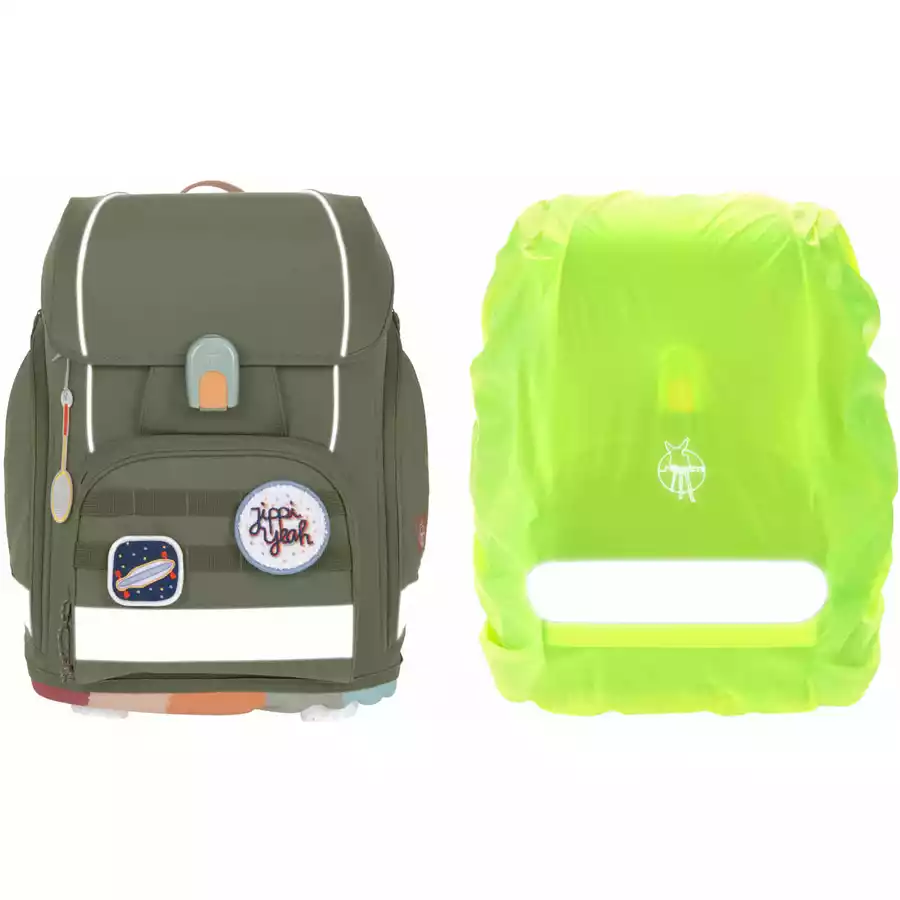LÄSSIG Schulranzen-Set 7-tlg. Boxy Unique olive