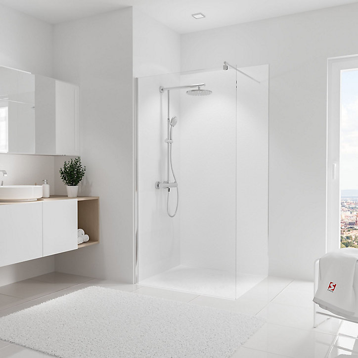 Panneau mural salle de bains 100 x 210 cm, Schulte DécoDesign Décor, blanc structuré