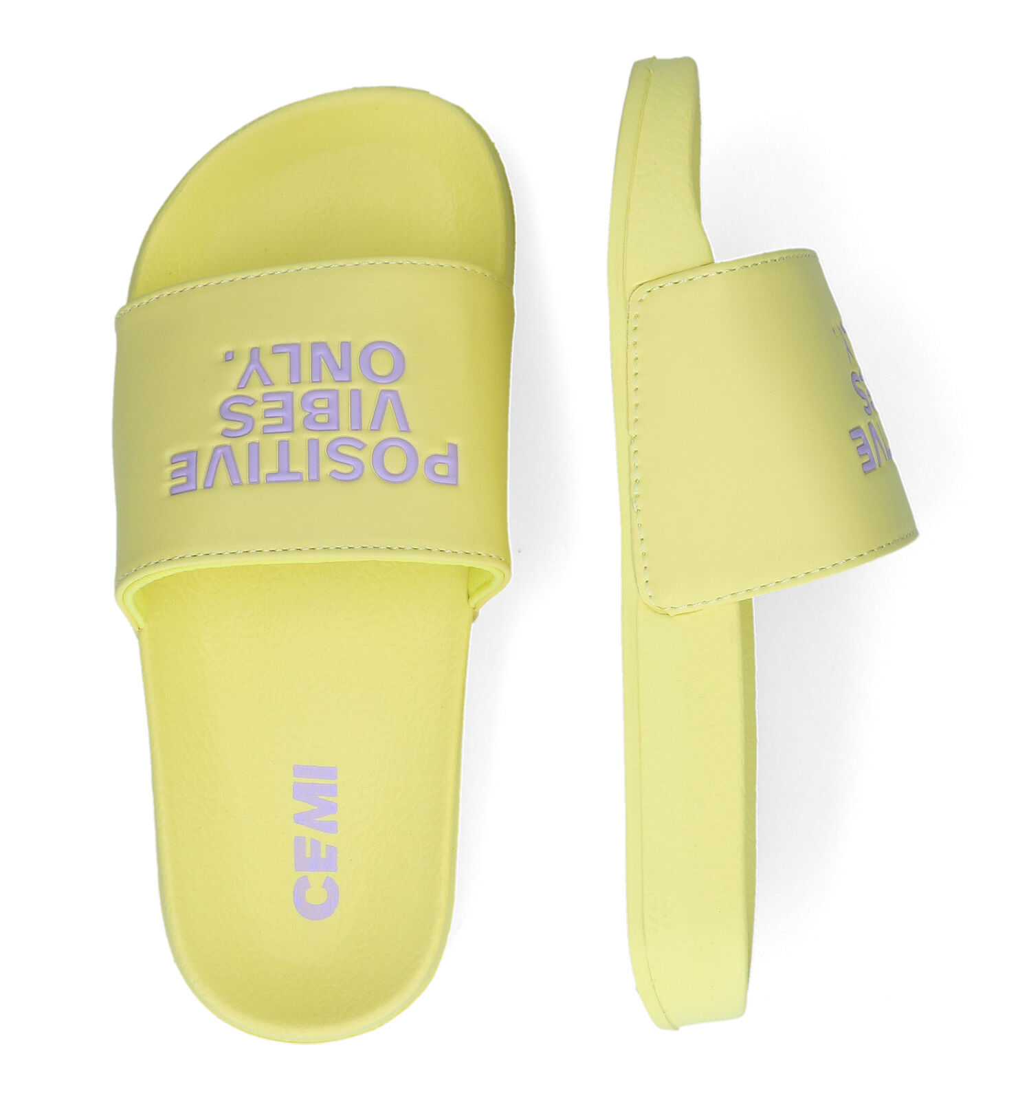 Badslippers geel
