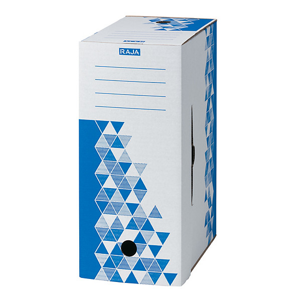 Boîte-archive Raja bleue dos 15 cm, 2 lots de 10 boîtes