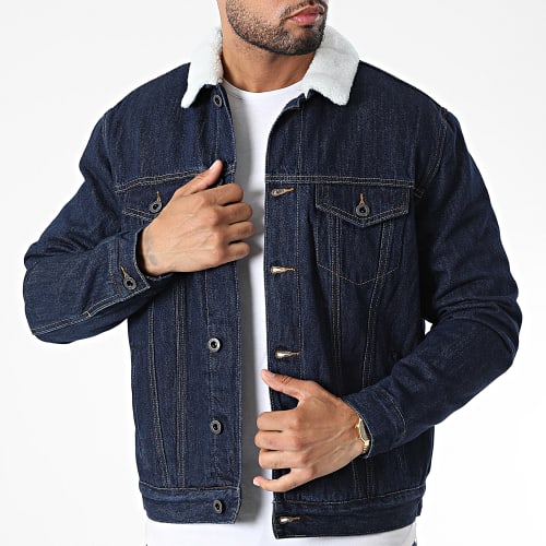 Veste Jean Col Mouton TH37815 Bleu Brut