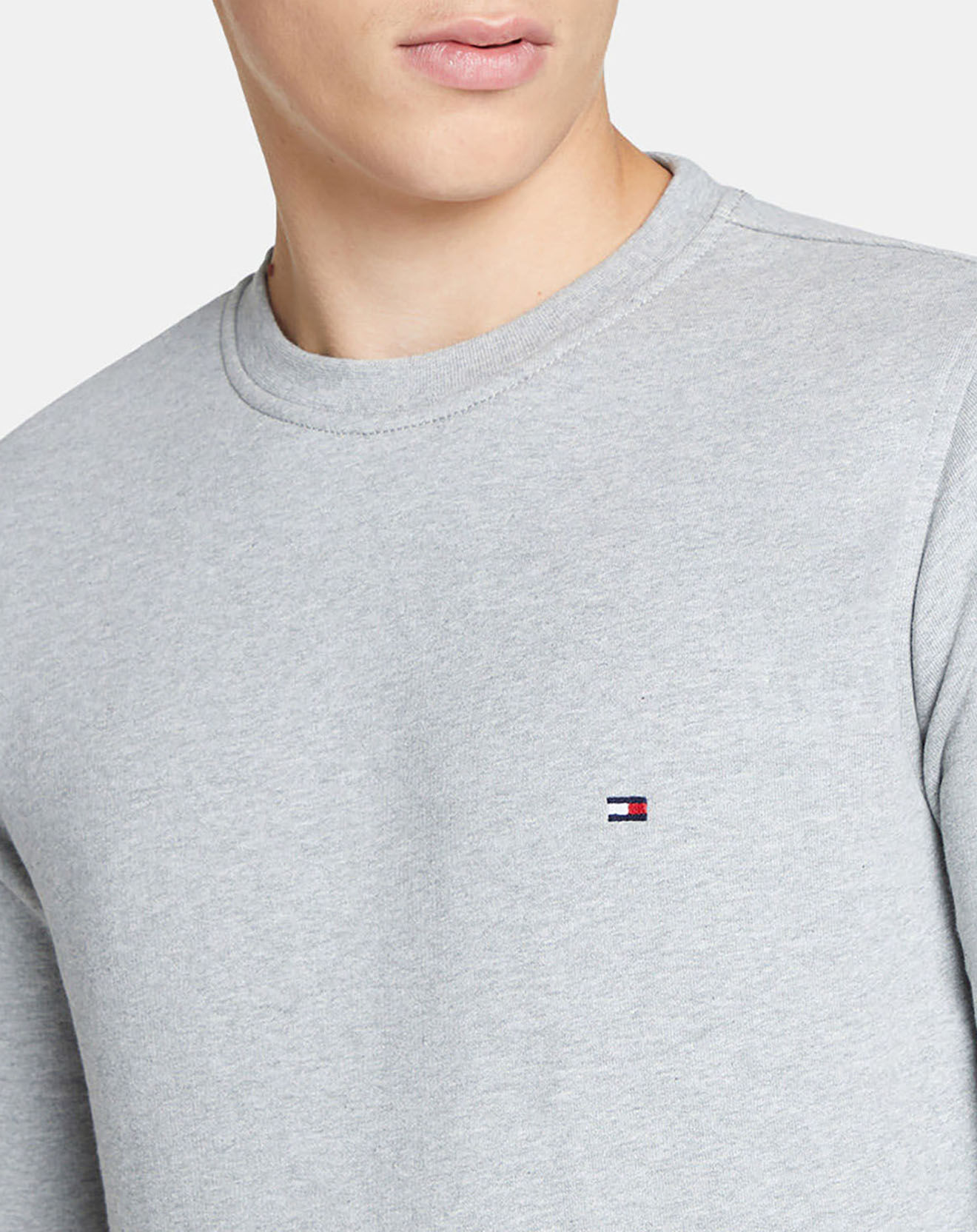 Tommy Hilfiger Sweat logo gris chiné