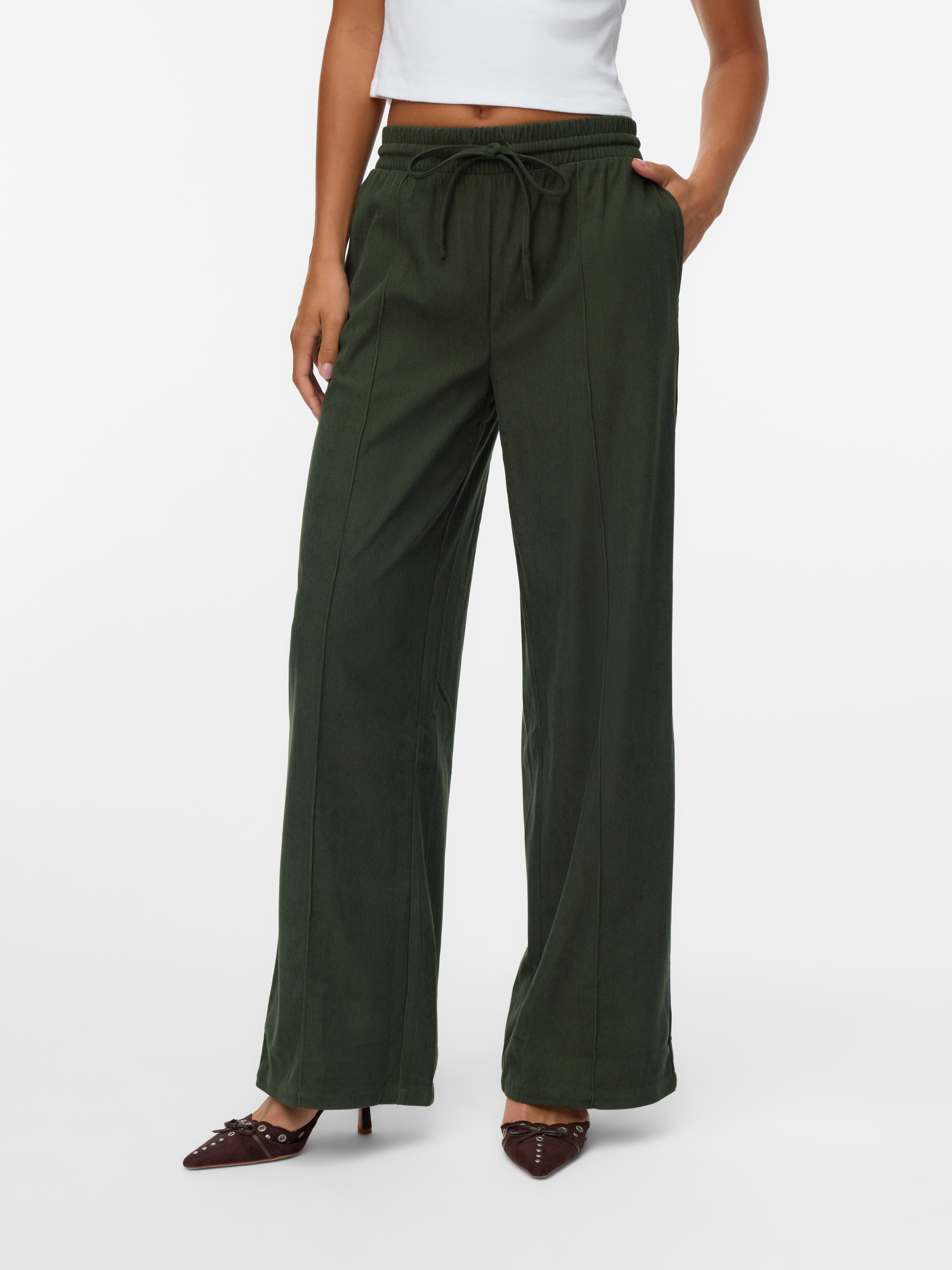 VMVILJA High waist fluwelen Broek