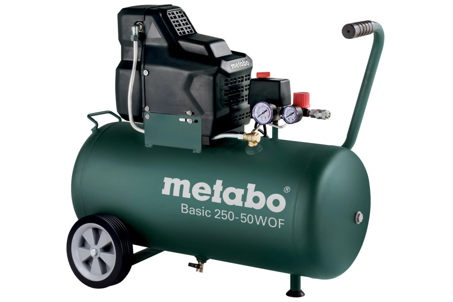 Metabo Basic 250-50 W OF Compressor - 1500W - olievrij - 8 bar - 50L - 100 l/min