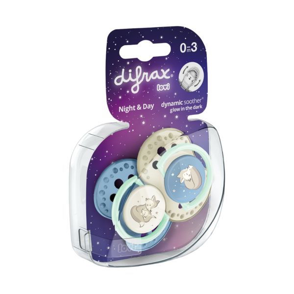Difrax Fopspeen Dynamic Night & Day Boy 0-3mnd