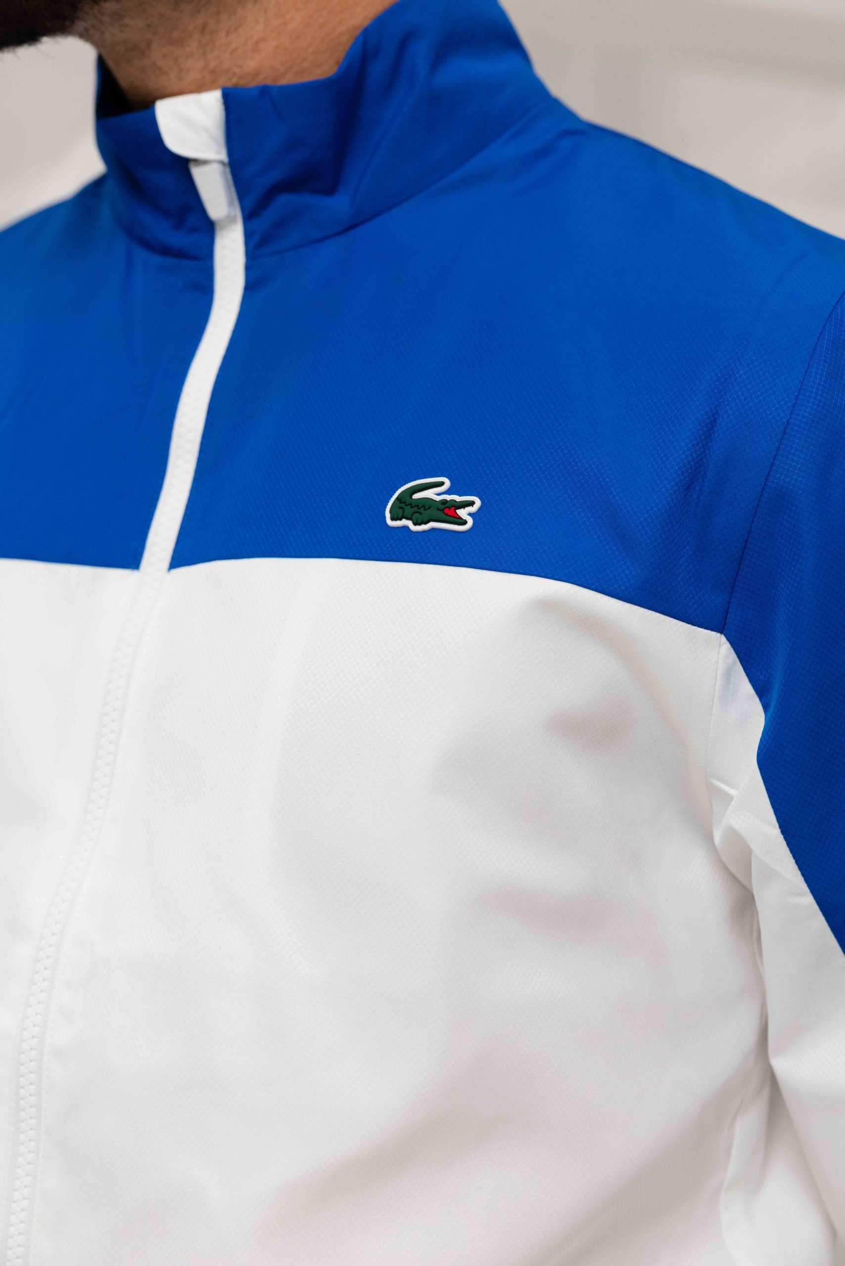 Lacoste Sport Print Trainingspak Heren Wit/Blauw