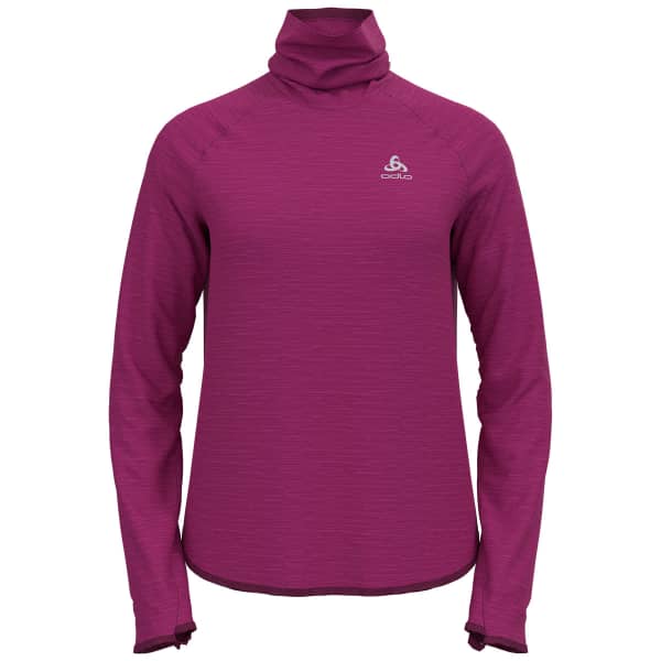 T-shirt running ODLO RUN EASY WARM MIDLAYER W FESTIVAL FUCHSIA MELANGE