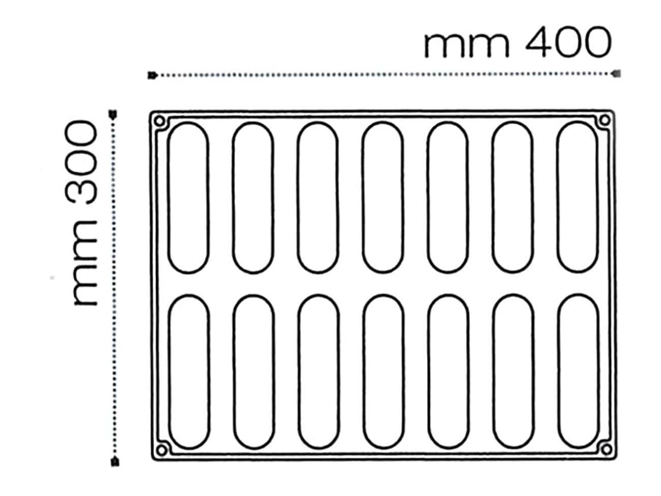 Moule silicone Pavoflex - 14 Confy - 40 x 30 cm - Pavoni