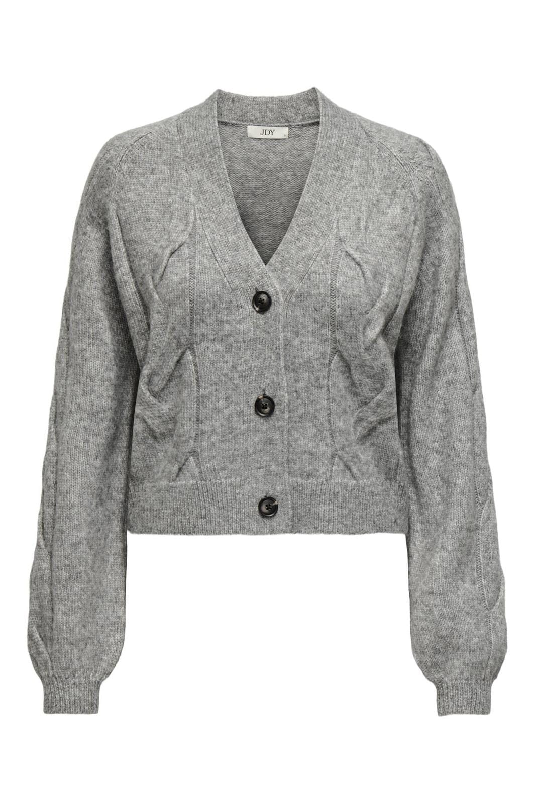 JDY JDYsusanna L/S Vn Short Cable Cardi. Knt 4553567 medium grey melange