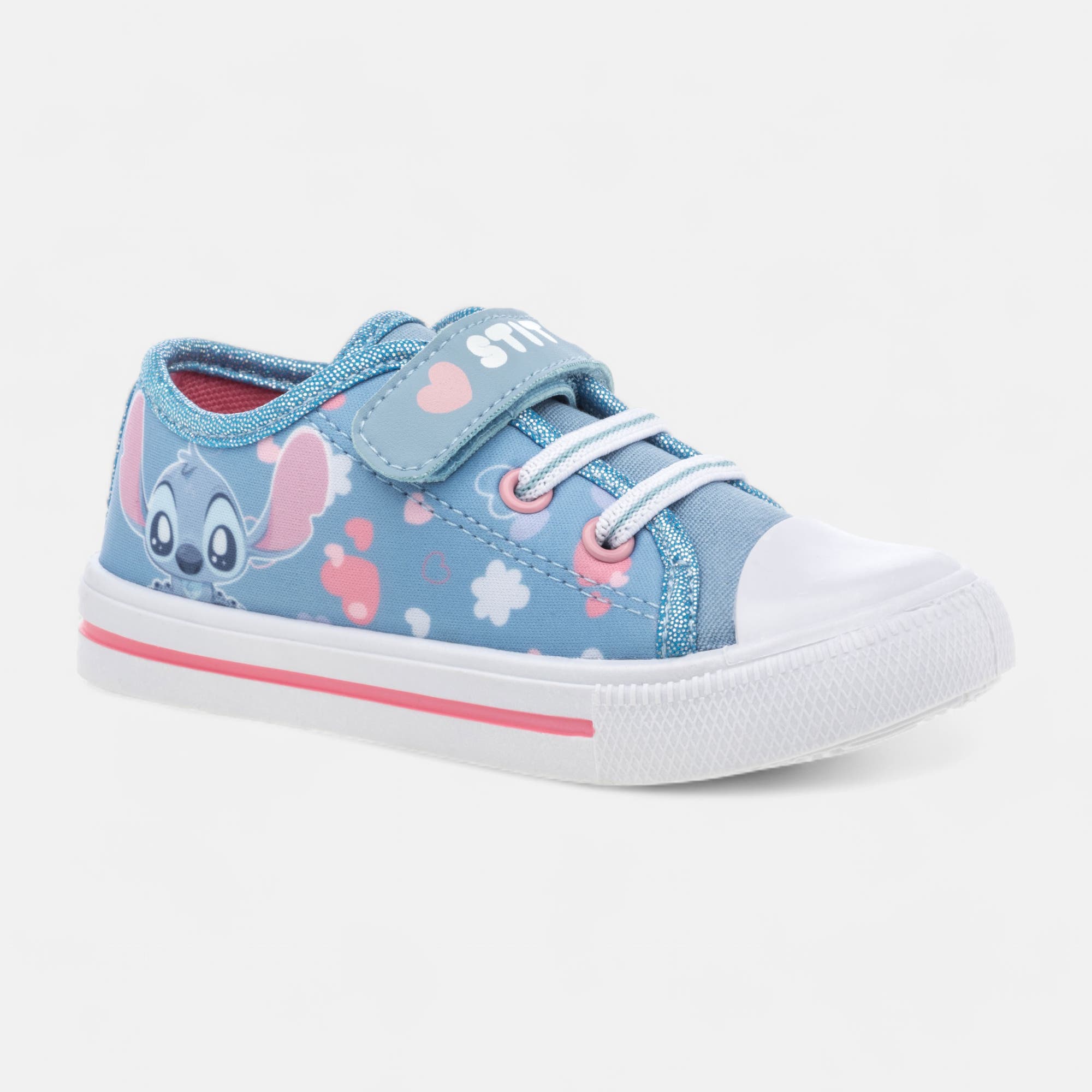 Baskets en toile Fille bleu