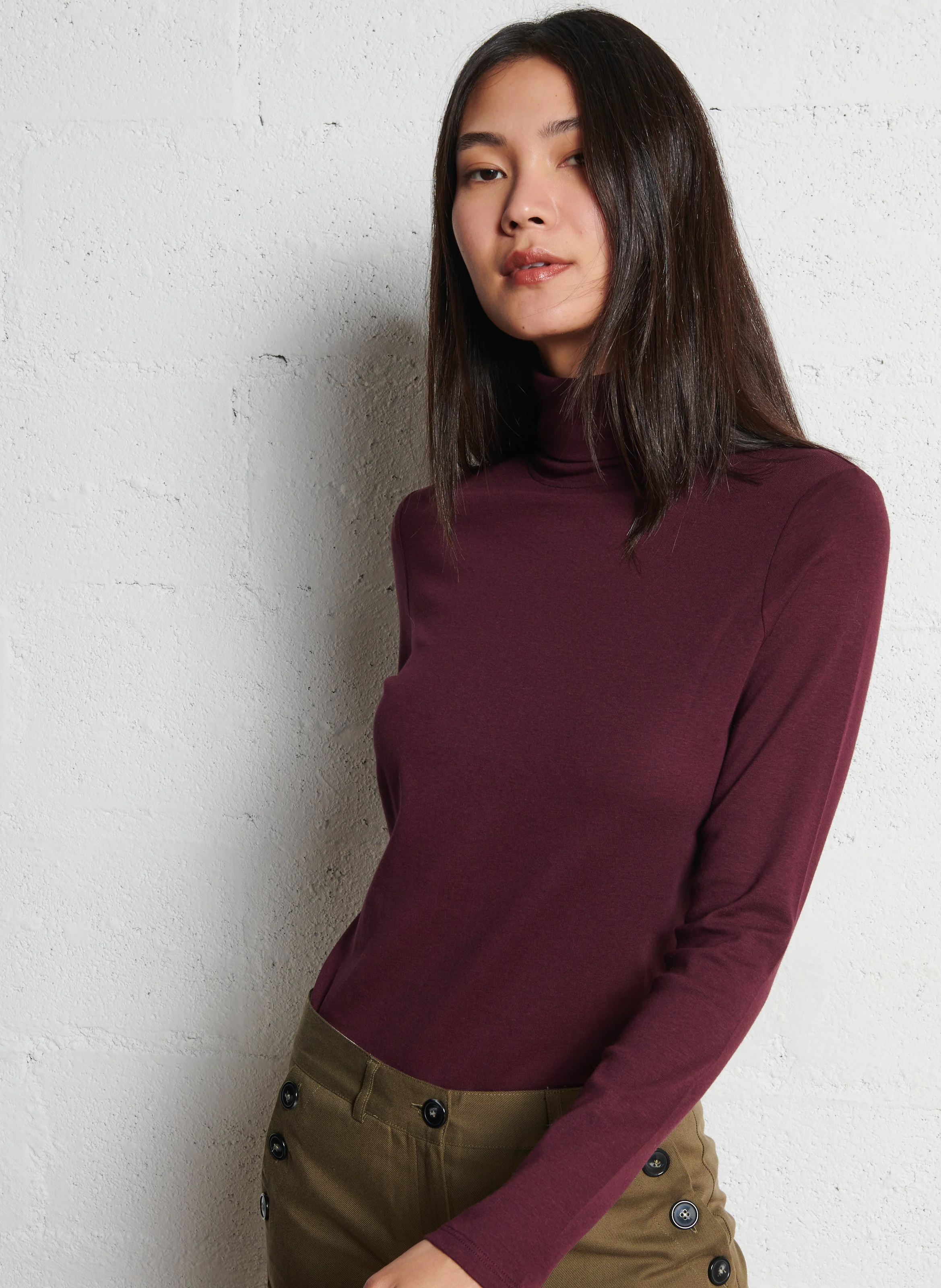 FERGUIE - Tee-shirt droit col roulé | Violet