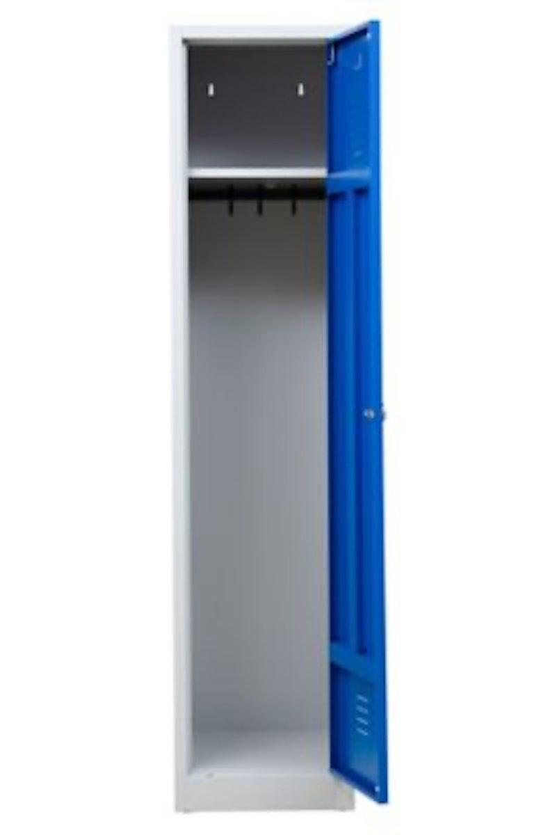 PROREGAL Garderobekast Camel 1 Compartiment HxBxD 180 x 41 x 50 cm Hangslot Grijsblauw