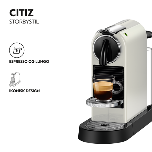 Nespresso Citiz Kaffemaskine, Hvid