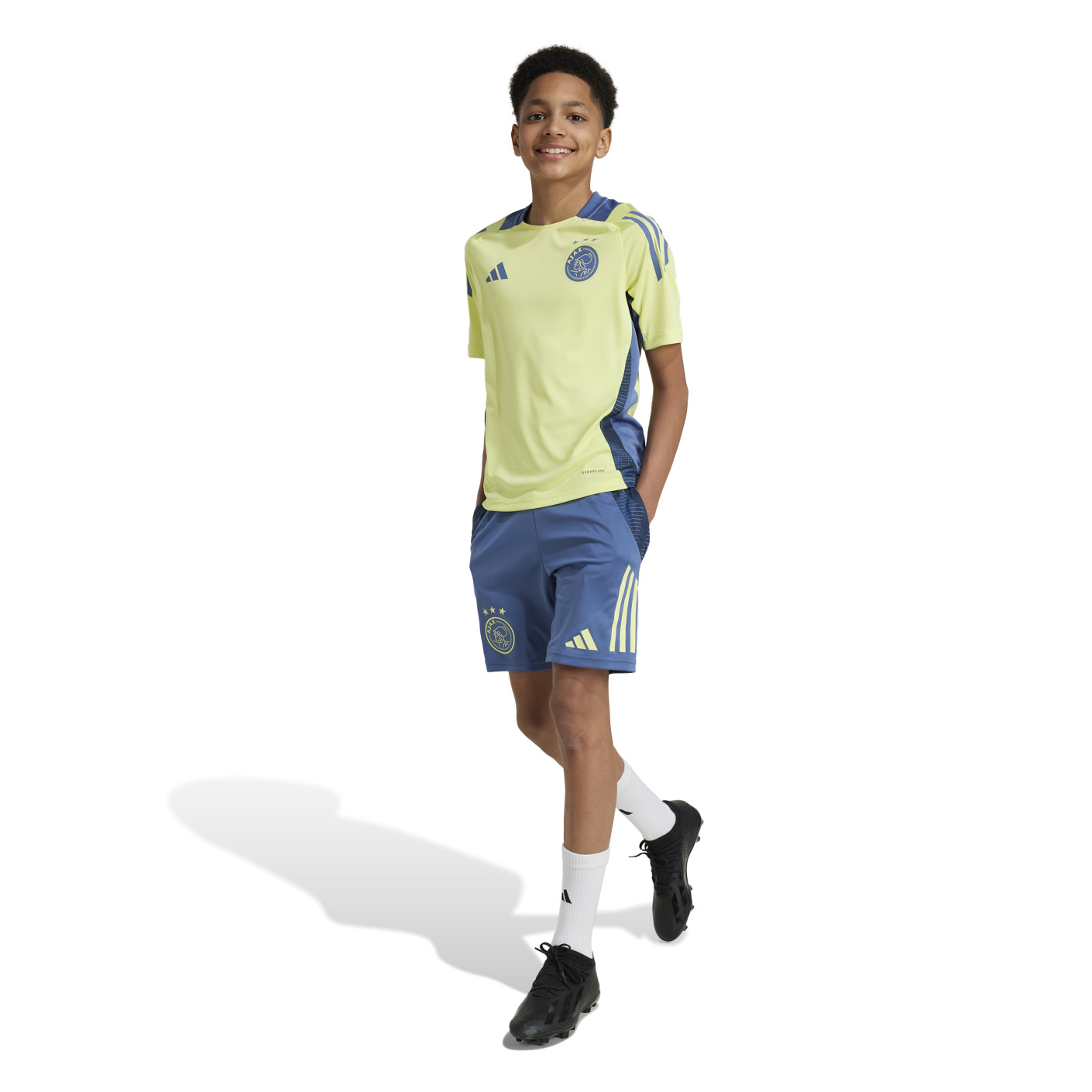 Adidas Ajax Trainingsbroekje 2024-2025 Kids Blauw Geel
