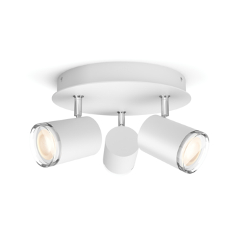 Philips Hue Adore 3 x 5W wit badkamer opbouwspot rond incl. switch en bluetooth