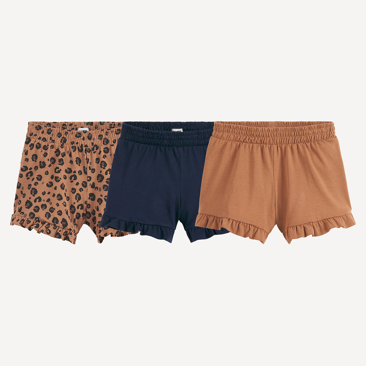 COLEÇÃO LA REDOUTE<br>Conjunto de 3 shorts em malha