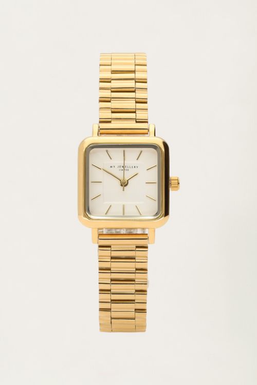 Vintage vierkant horloge met schakelband