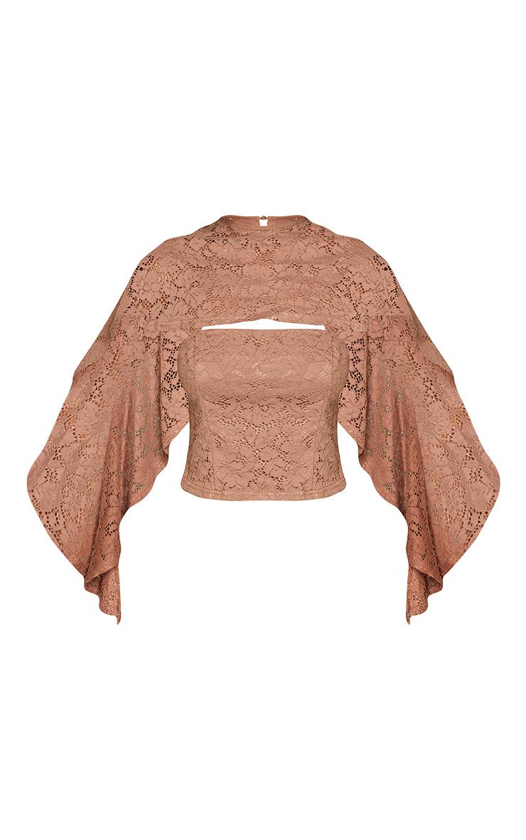 Moka Ensemble Haut Bandeau En Dentelle Avec Détail Cape