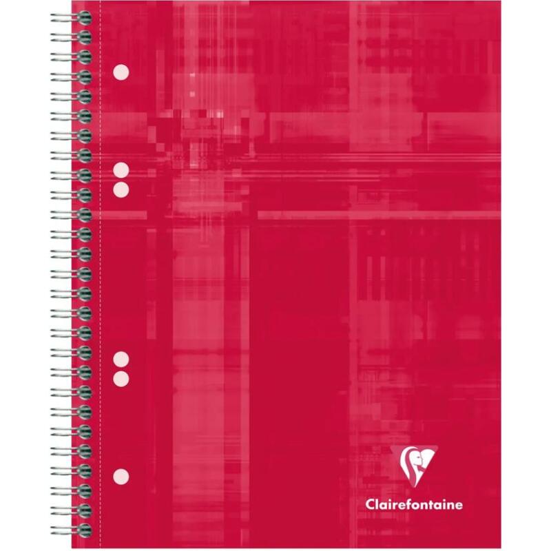 Bind'O Block cahier reliure intégrale A5+ 180 pages détachables perforées 6 trous ligné + cadre en-tête - Assortis