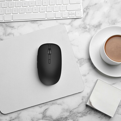 Souris Accsup rechargeable sans fils noire - 2.4G & Bluetooth