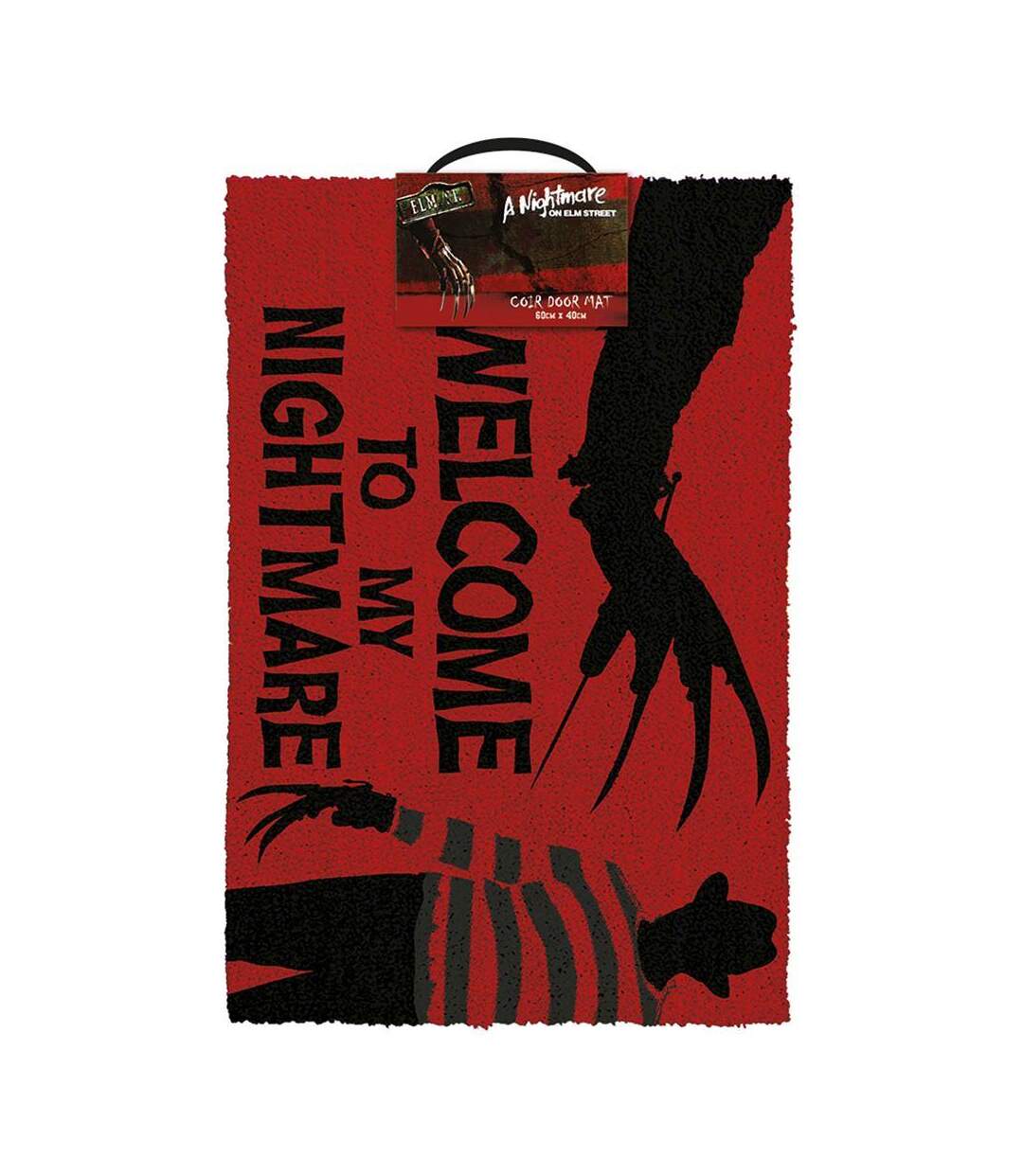 Nightmare On Elm Street - Paillasson WELCOME NIGHTMARE (Rouge / Noir) (40 cm x 1,5 cm x 60 cm) - UTPM4711