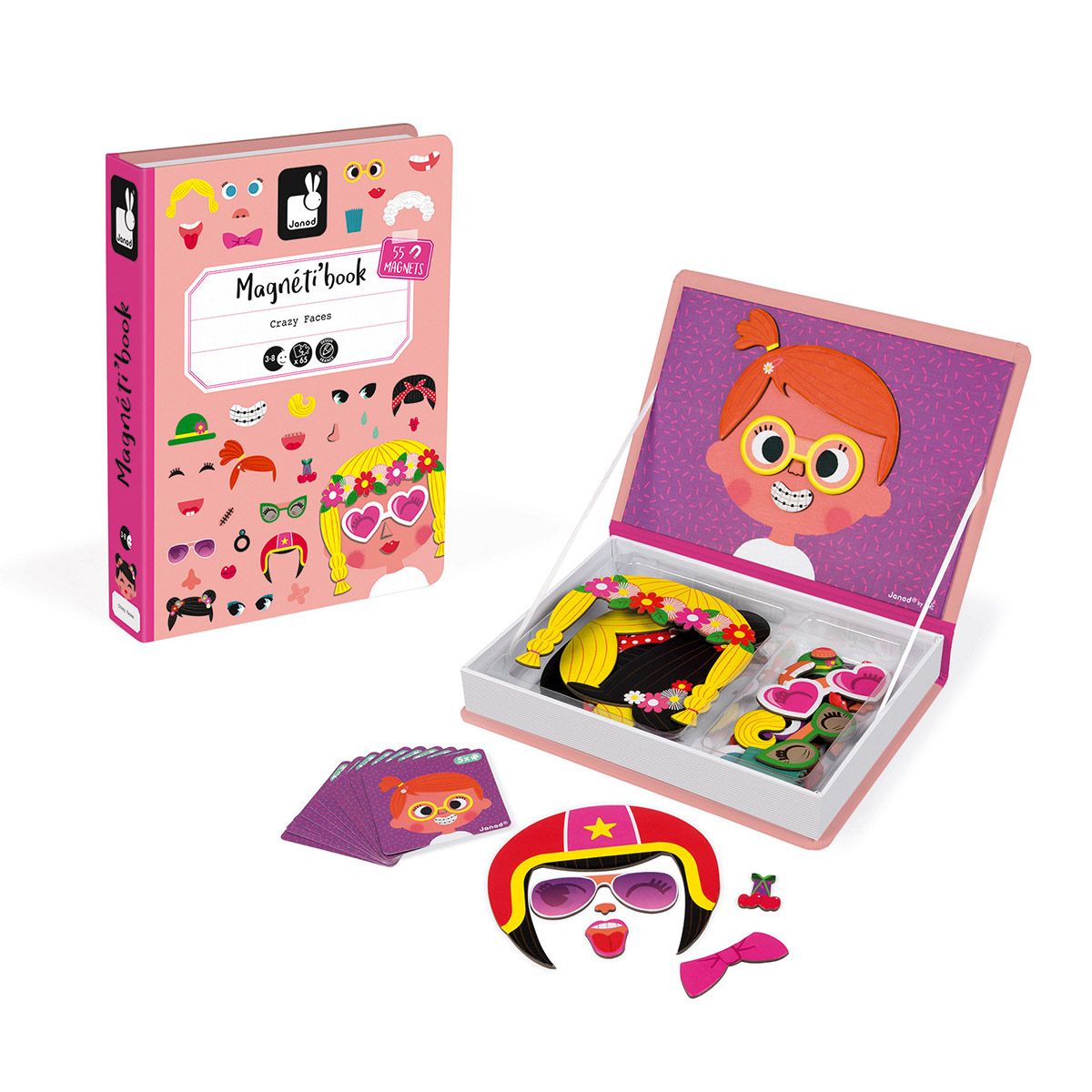 Magneti'Book Crazy Faces - Rose