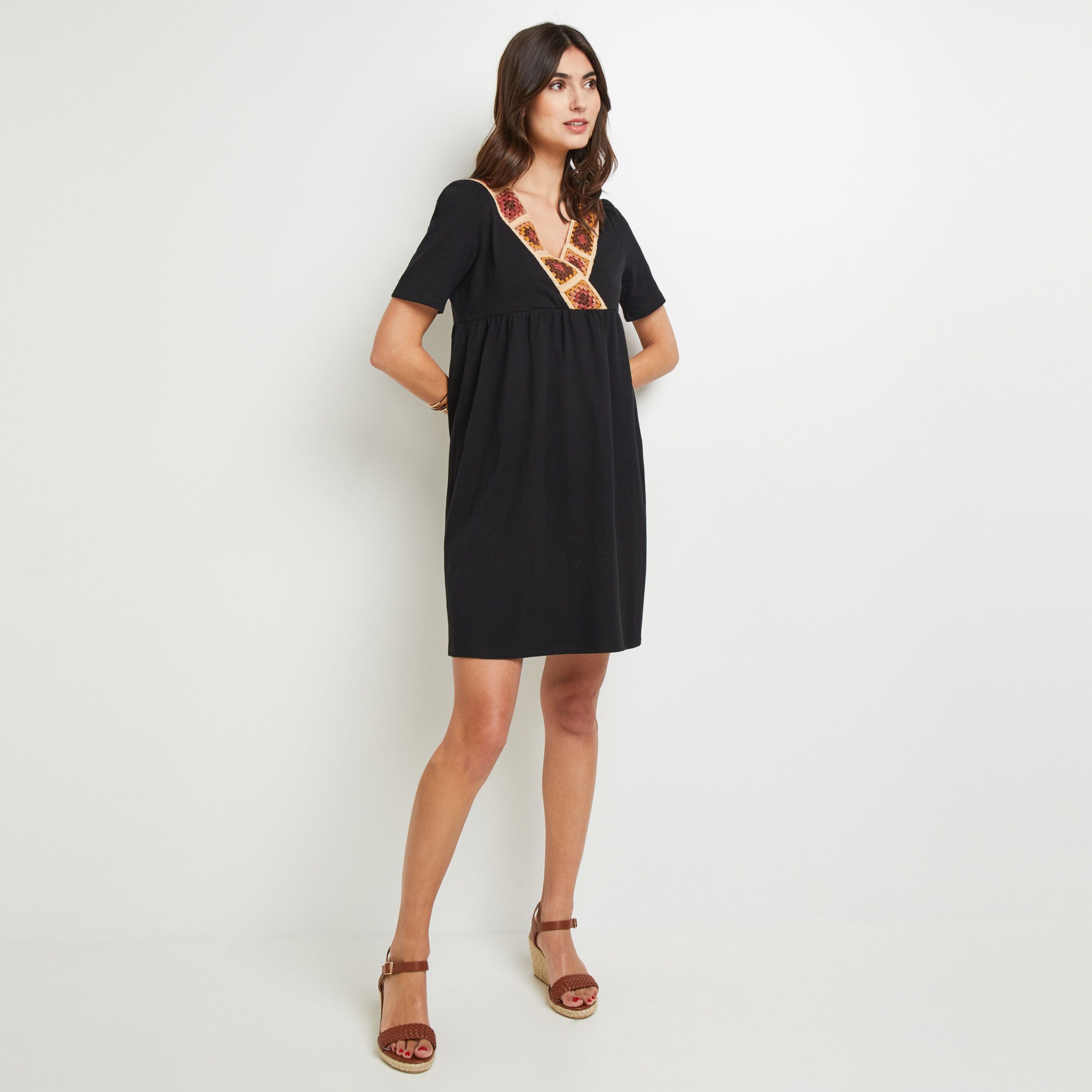 Robe fluide femme - NOIR