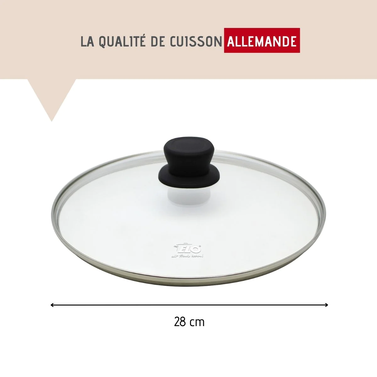 Couvercle de cuisson en verre 28 cm Elo