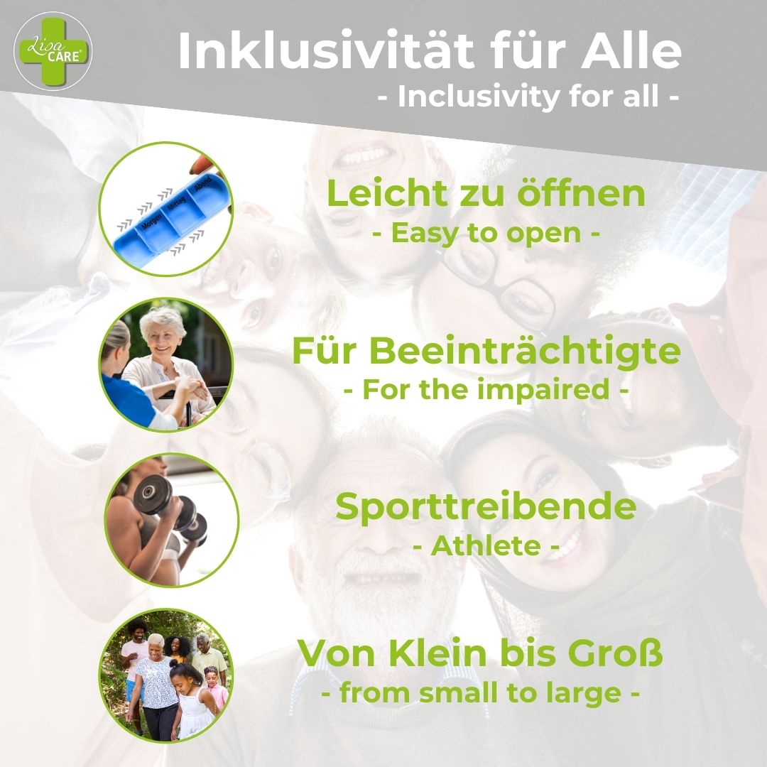 LisaCare Tablettenbox - 7-Tage Medikamentendosierer
