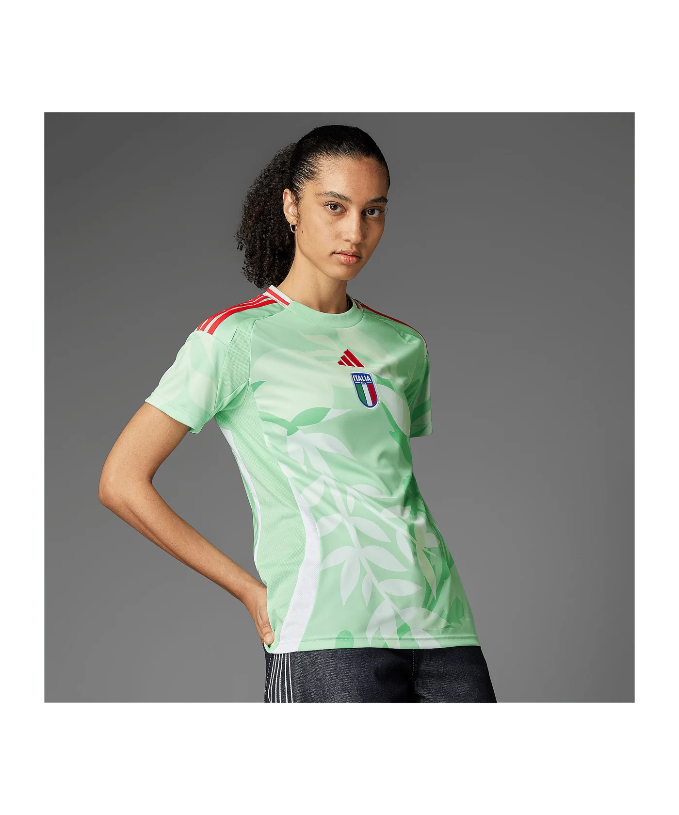 adidas Italien Trikot Auswärts EM 2025 Damen Grün