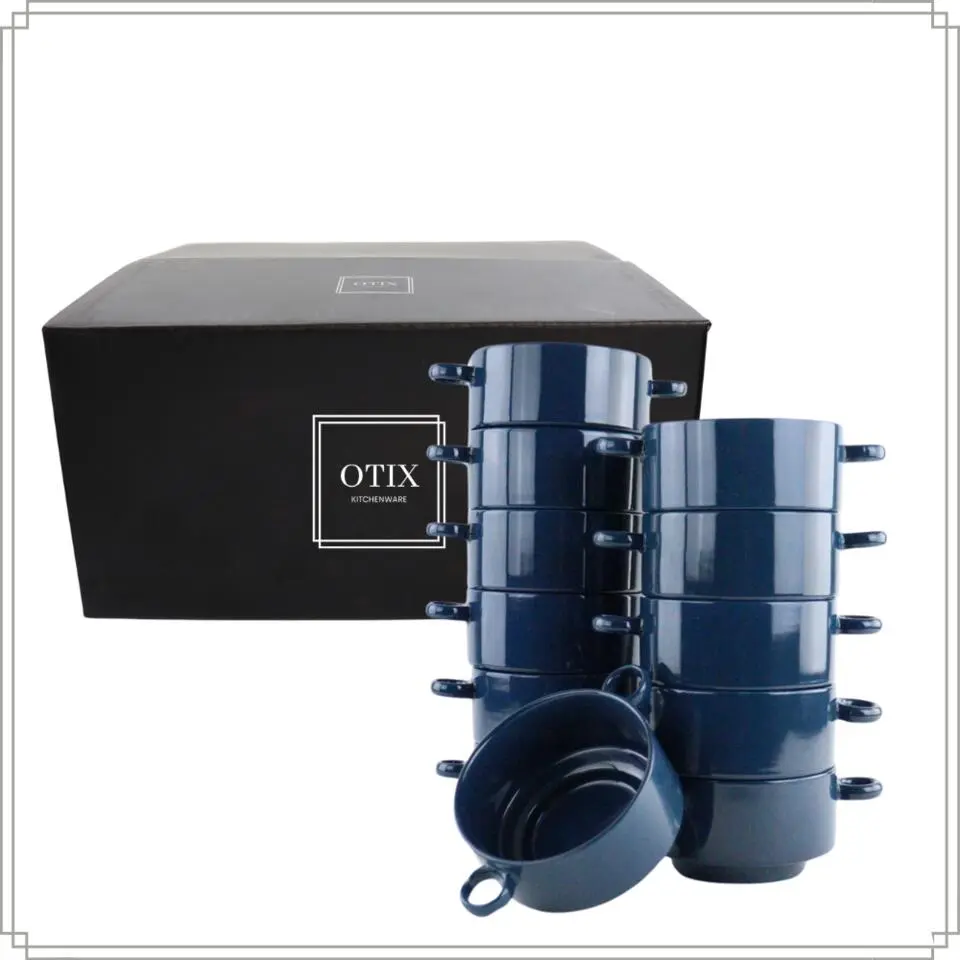 OTIX Soepkommen met Oor Set van 12 Schaaltjes 510ml Blauw PICEA