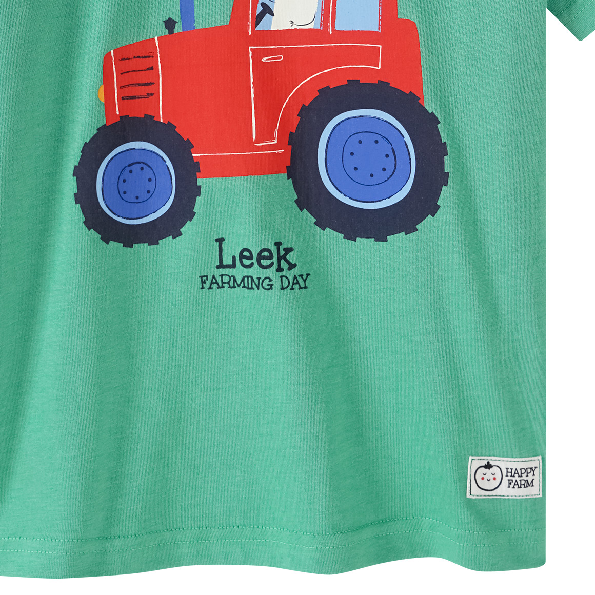 Topolino Jungen T-Shirt mit Traktor-Print grün