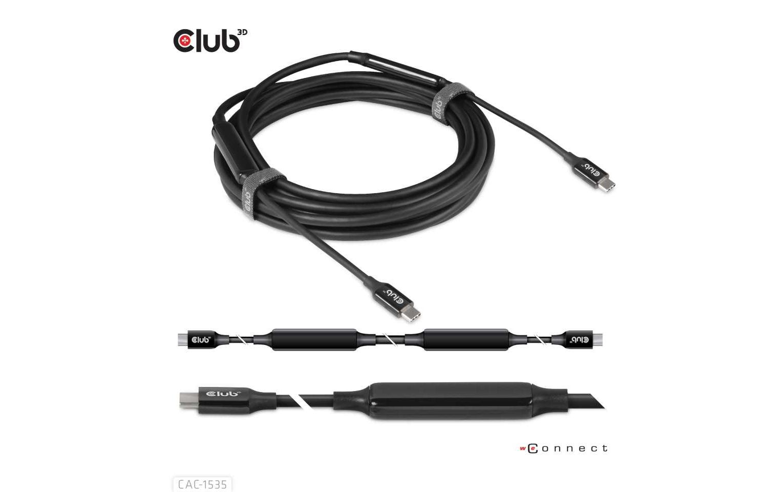 Kabel USB Type-C - USB Type-C, 5 m, 8K60HzUSB 3.2 Gen2 Typ C auf C, aktives bidirektionales Kabel 8K60Hz
