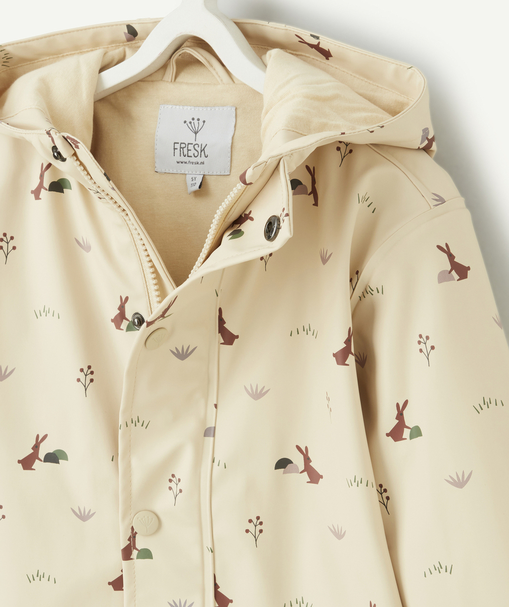 FRESKIMPERMÉABLE BEIGE AVEC IMPRIMÉ LAPIN