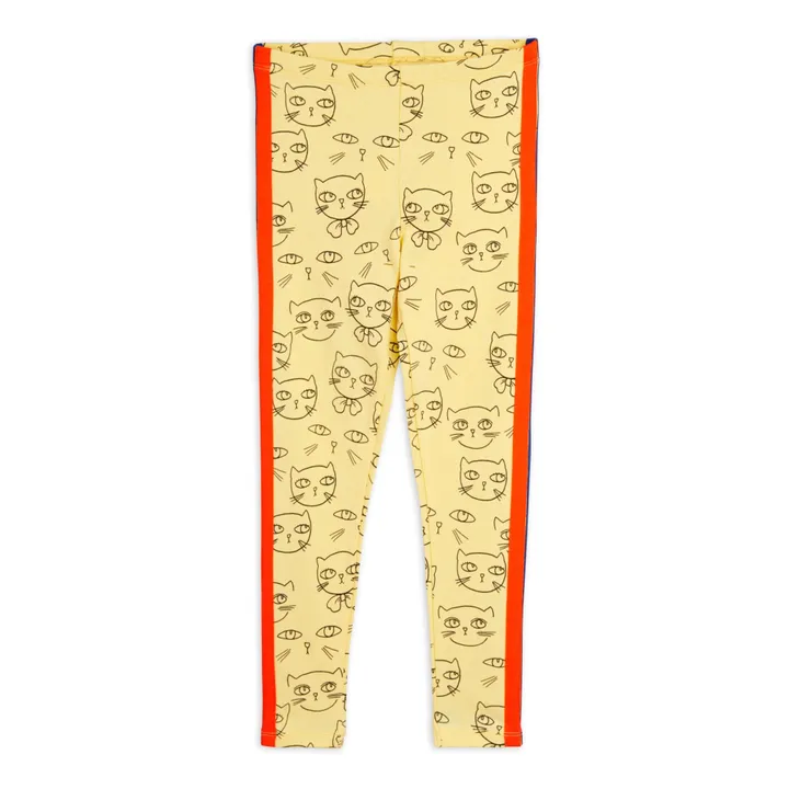 Mini Rodini Legging Cathlete Coton Bio | Jaune pâle