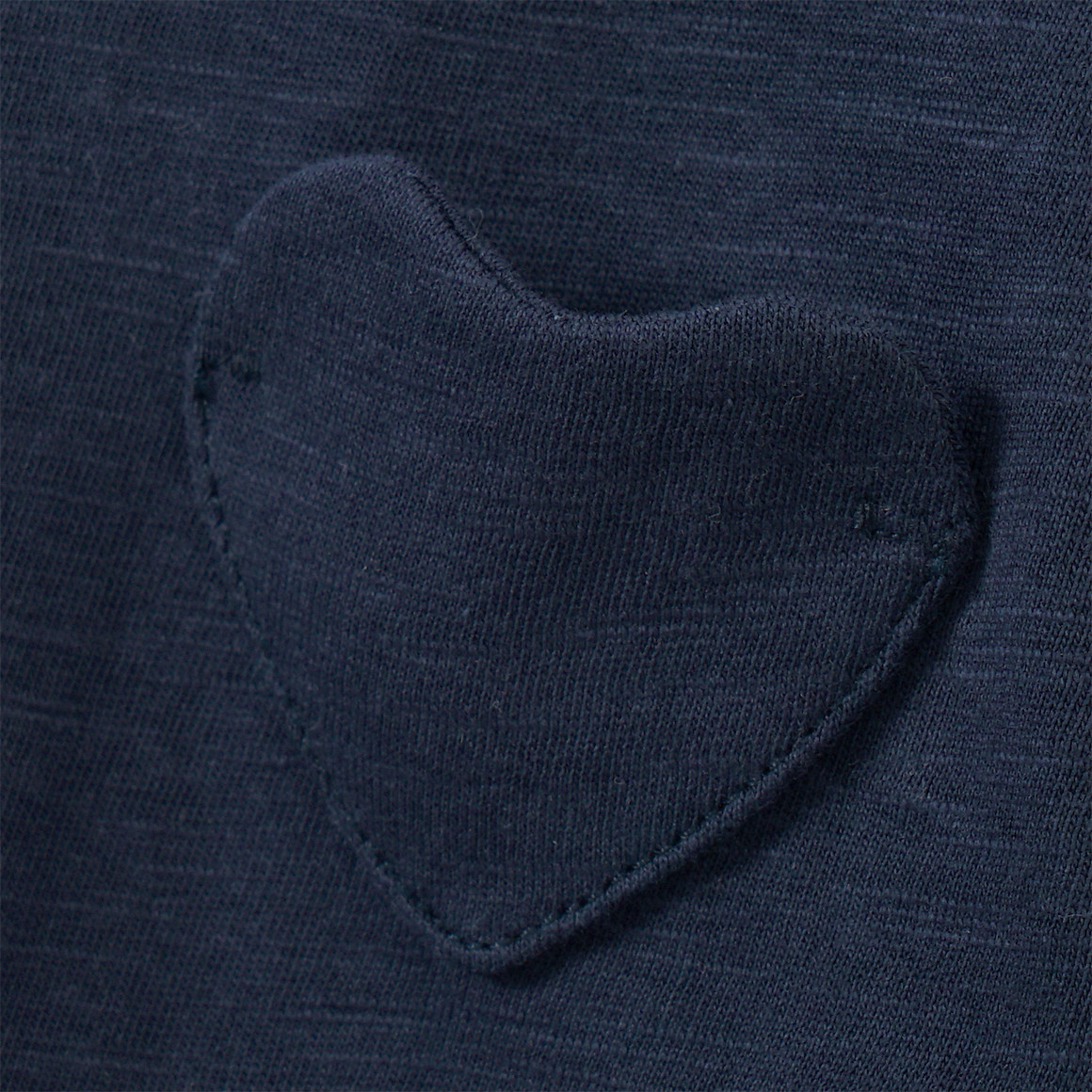 Topomini Baby T-Shirt mit Herz-Tasche dunkelblau