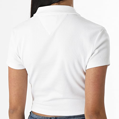Polo Manches Courtes Femme Essential V-Neck 5322 Blanc