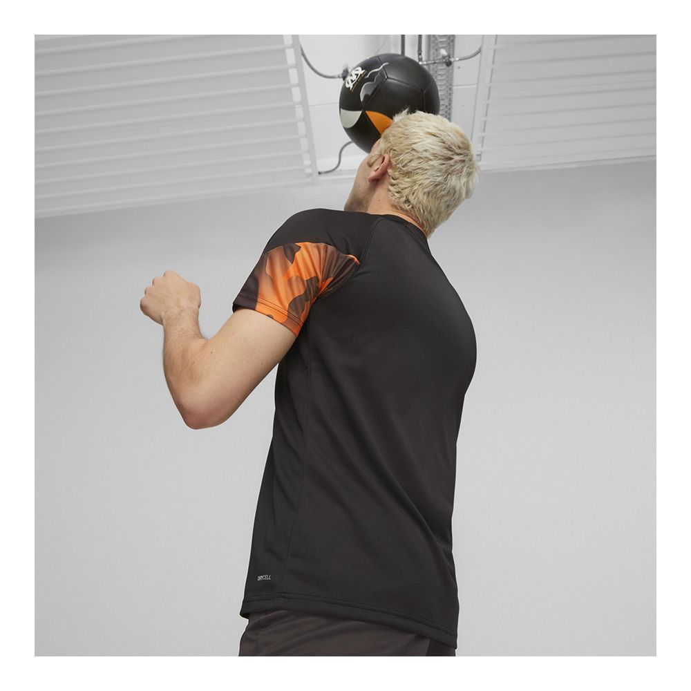 Puma OM TRG - Maillot Homme black/rickie orange