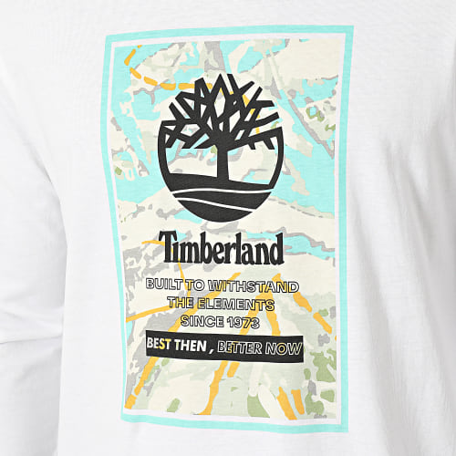 Tee Shirt Manches Longues AOP Logo A6JK9 Blanc