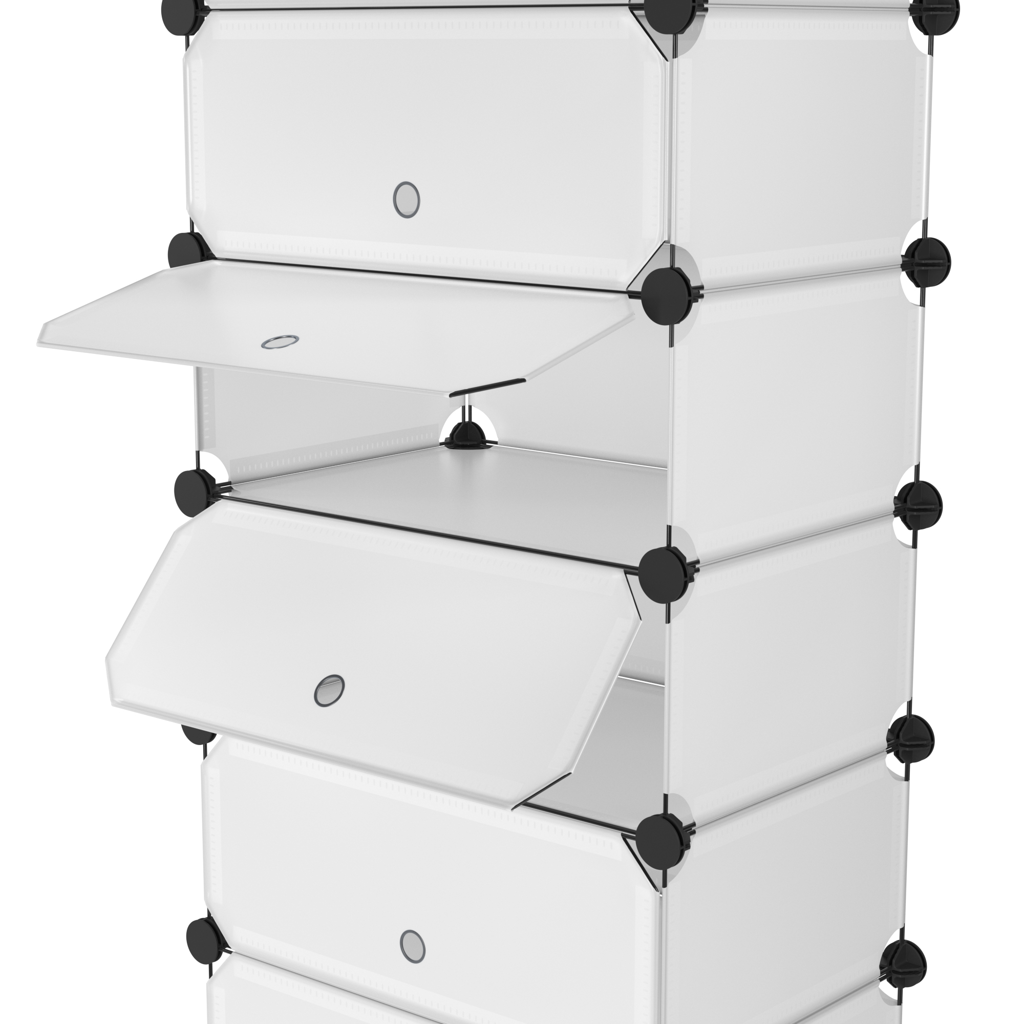 Schuhschrank Steckregal transparent 10 Boxen