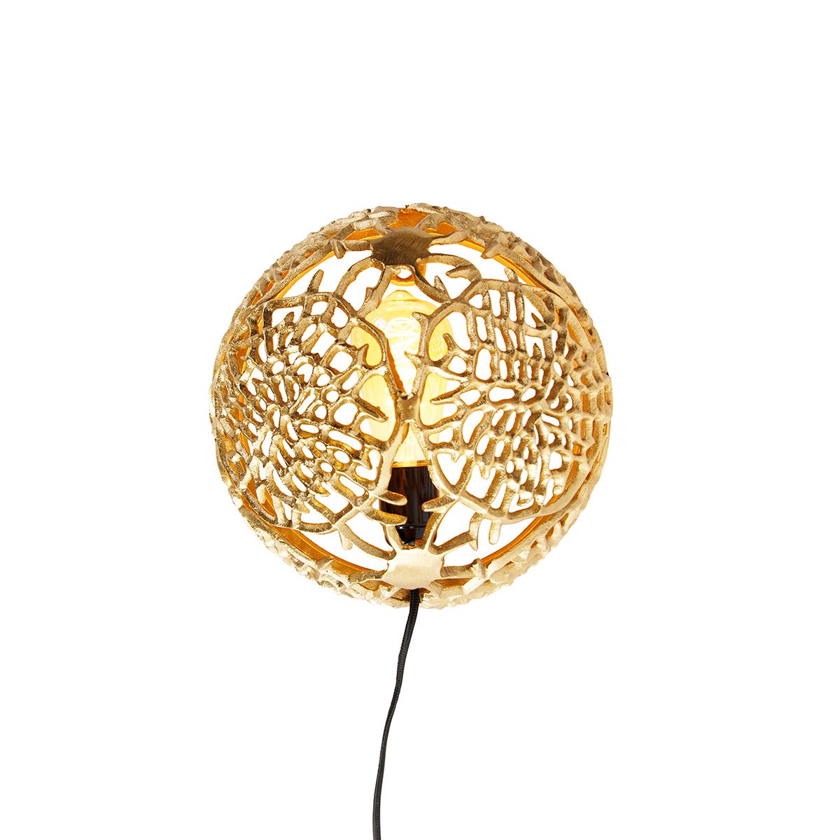 Art deco wandlamp goud - Maro