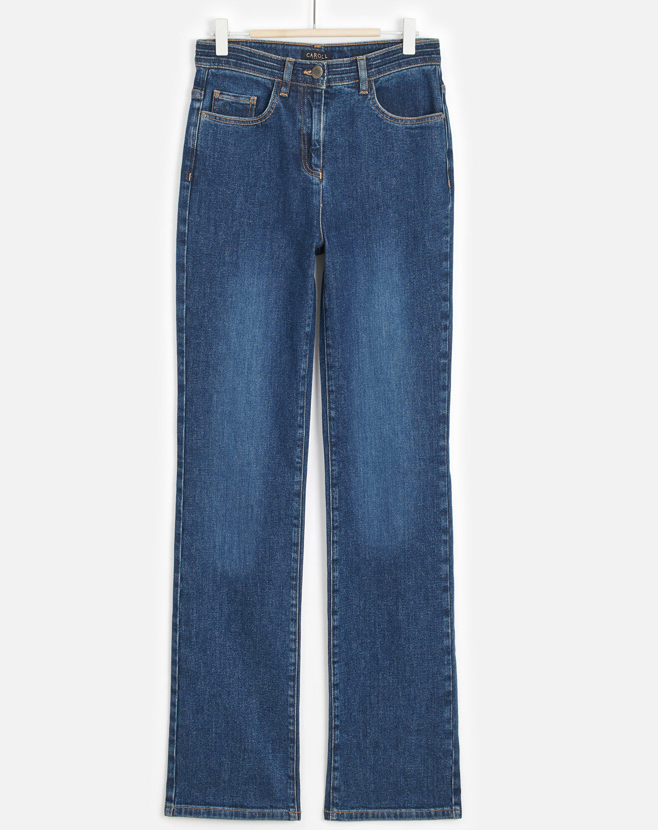 Caroll Jean droit en Coton Bio Austin denim moyen