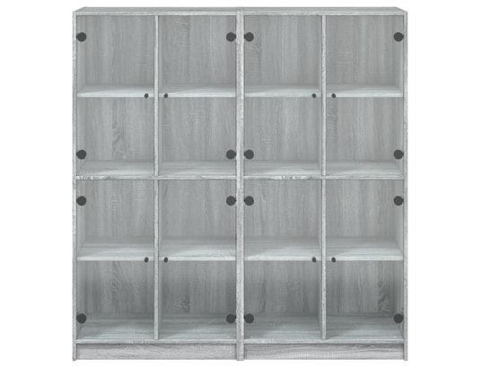 VIDAXL - Bibliothèque avec portes sonoma gris 136x37x142 cm