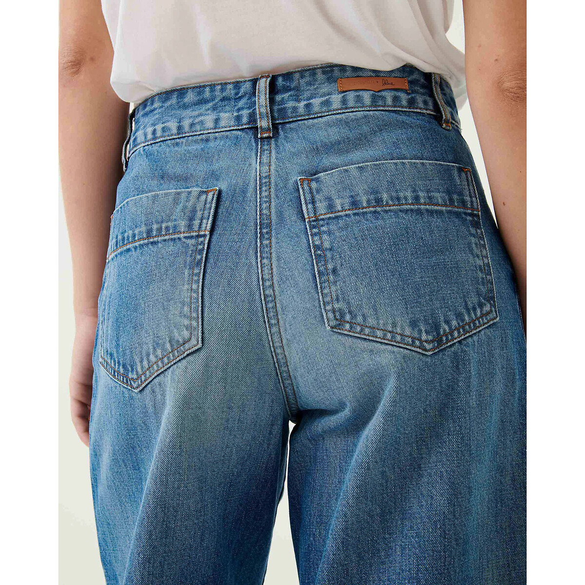 SESSUN<br>Calça jeans larga e de cintura alta SEAKEY