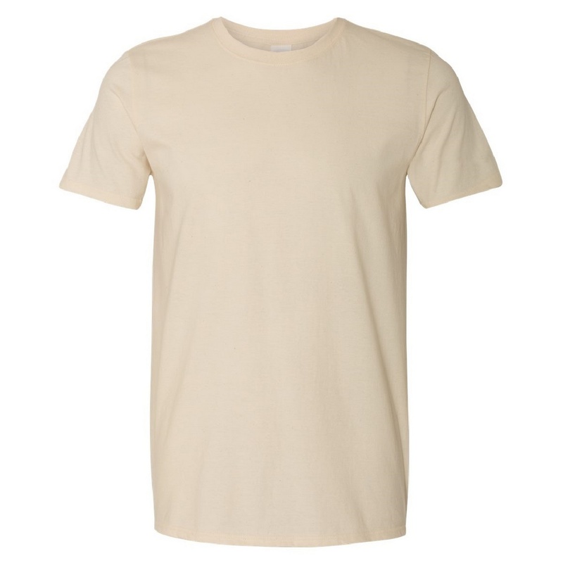 Camiseta básica de manga curta macia, 100% algodão grosso, Gildan