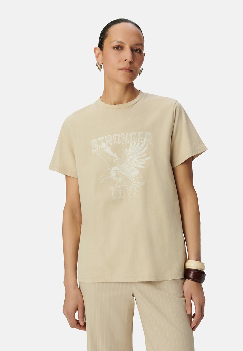 IKKS<br>Camiseta de manga curta com gola redonda e estampa