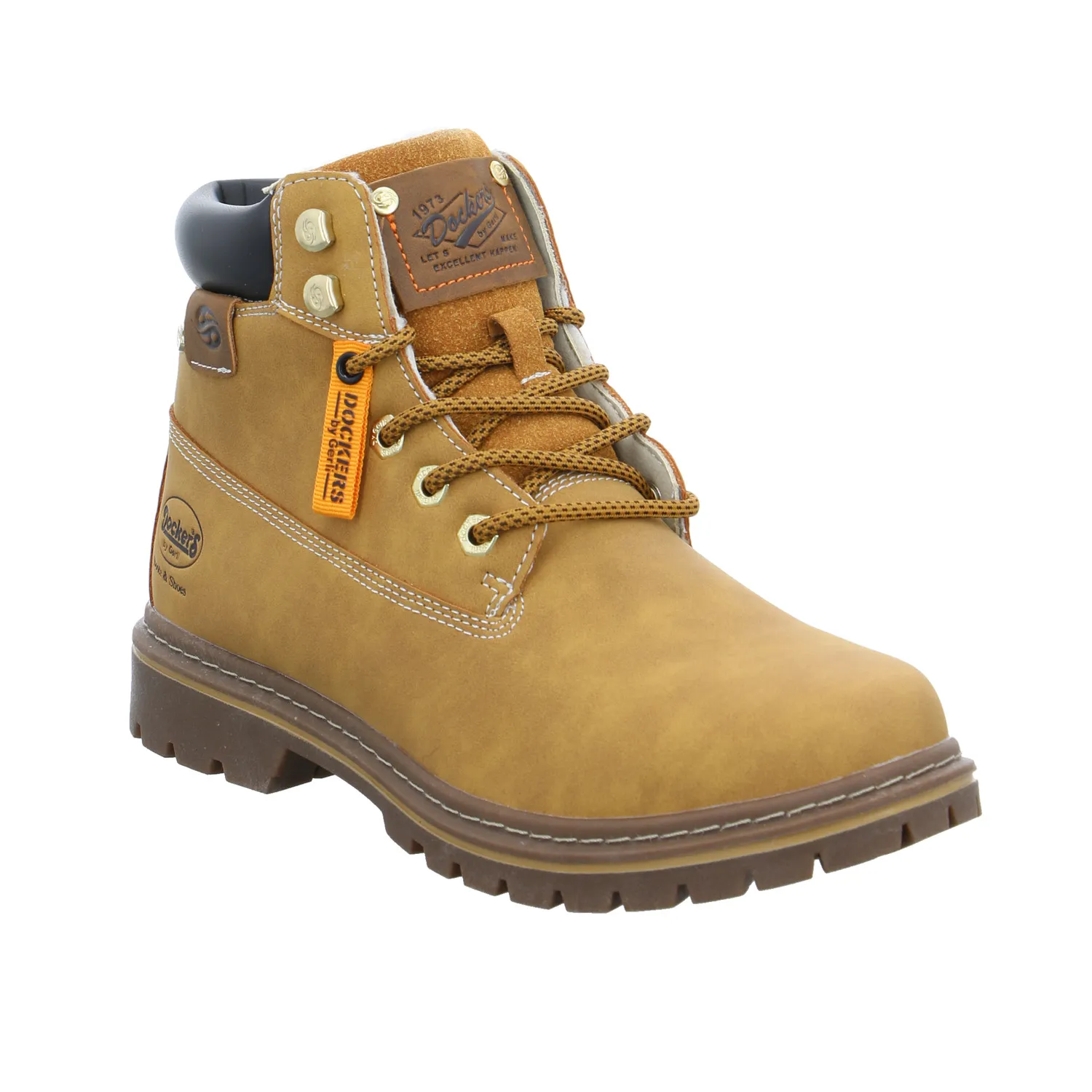 DOCKERS Winter-Boots Gelb Lederimitat