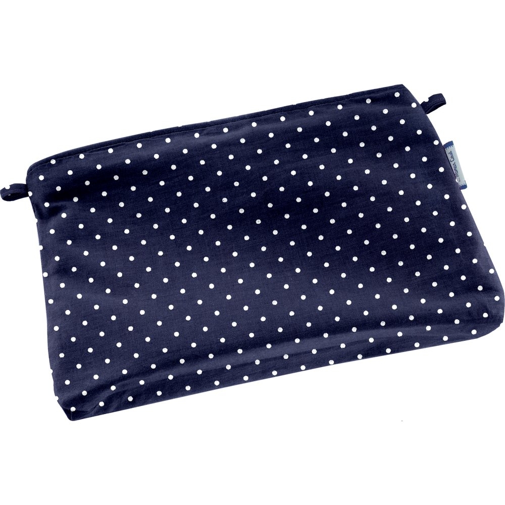 Mini Pochette Tissu Pois Marine